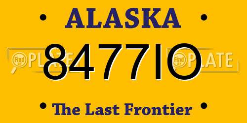 8477IO Alaska License Plate