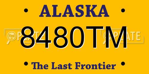 8480TM Alaska License Plate