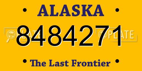 8484271 Alaska License Plate