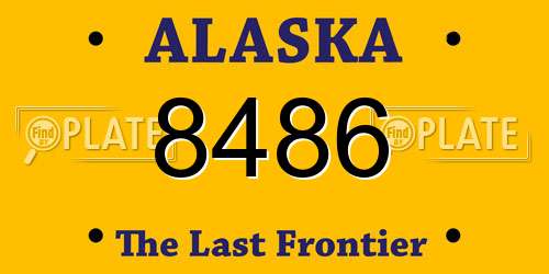 8486 Alaska License Plate