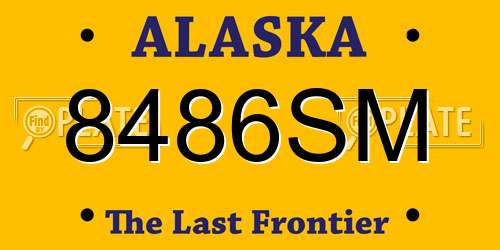 8486SM Alaska License Plate