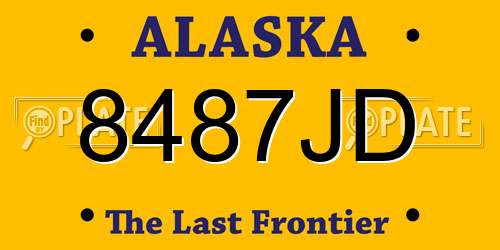 8487JD Alaska License Plate