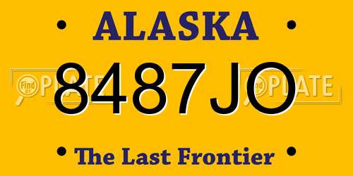 8487JO Alaska License Plate