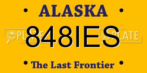 848IES Alaska License Plate