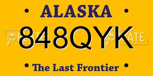 848QYK Alaska License Plate
