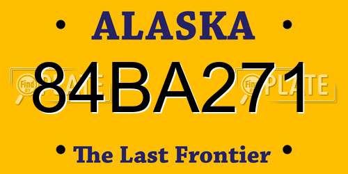 84BA271 Alaska License Plate