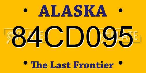 84CD095 Alaska License Plate