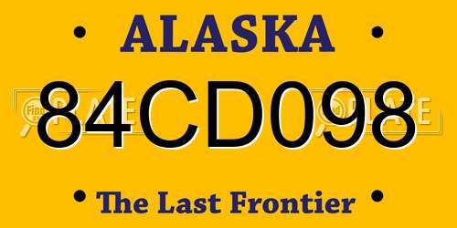 84CD098 Alaska License Plate