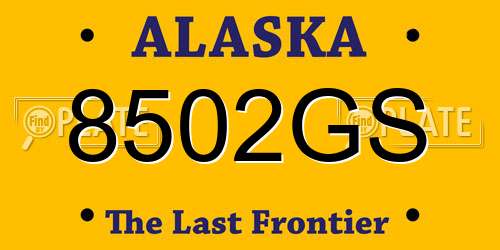 8502GS Alaska License Plate