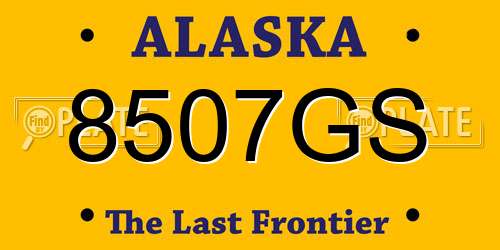 8507GS Alaska License Plate