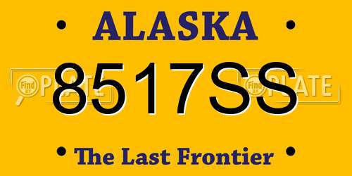 8517SS Alaska License Plate