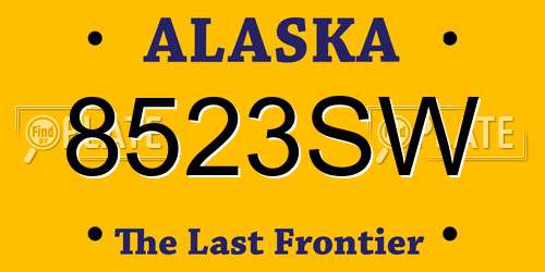 8523SW Alaska License Plate