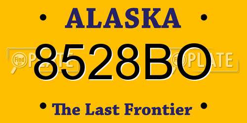 8528BO Alaska License Plate