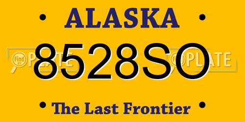 8528SO Alaska License Plate