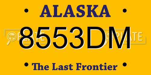 8553DM Alaska License Plate