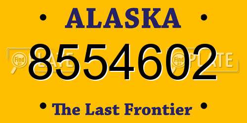 8554602 Alaska License Plate