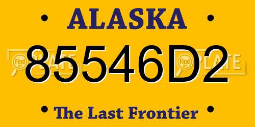 85546D2 Alaska License Plate