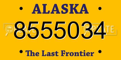 8555034 Alaska License Plate