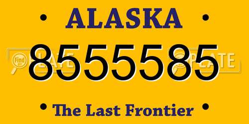8555585 Alaska License Plate