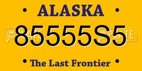85555S5 Alaska License Plate
