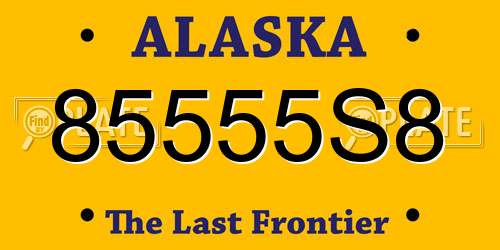 85555S8 Alaska License Plate