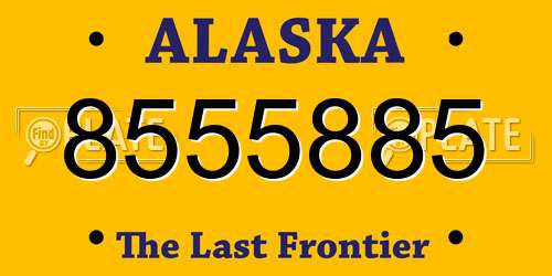 8555885 Alaska License Plate