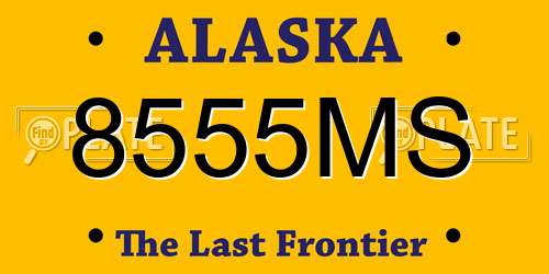 8555MS Alaska License Plate