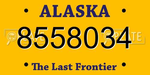 8558034 Alaska License Plate