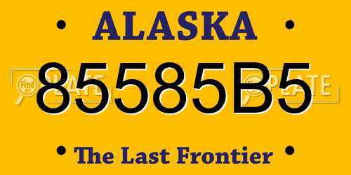 85585B5 Alaska License Plate
