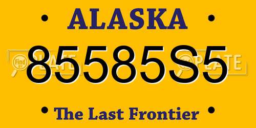85585S5 Alaska License Plate