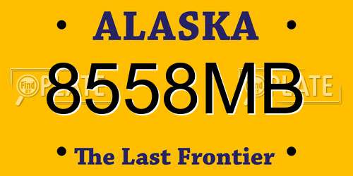 8558MB Alaska License Plate