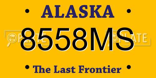 8558MS Alaska License Plate