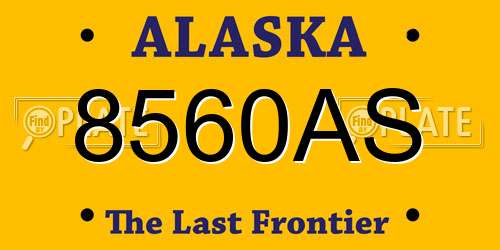 8560AS Alaska License Plate