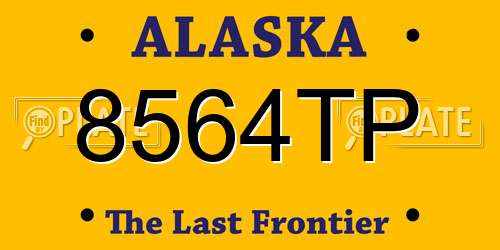 8564TP Alaska License Plate