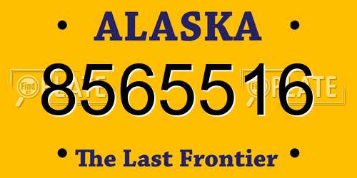 8565516 Alaska License Plate