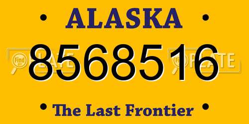 8568516 Alaska License Plate