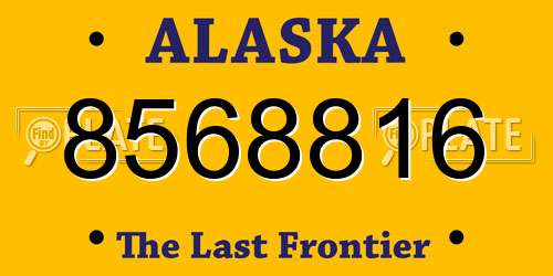 8568816 Alaska License Plate