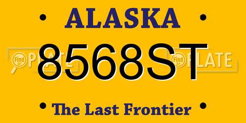 8568ST Alaska License Plate