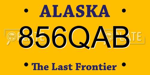 856QAB Alaska License Plate