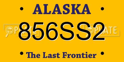 856SS2 Alaska License Plate