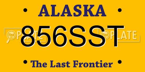 856SST Alaska License Plate