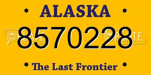 8570228 Alaska License Plate