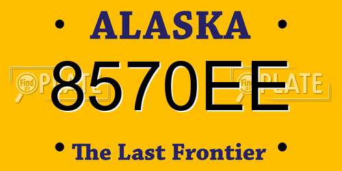 8570EE Alaska License Plate