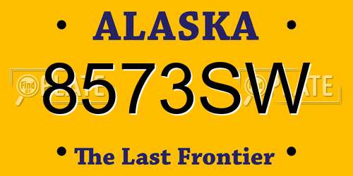 8573SW Alaska License Plate