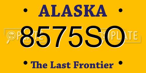 8575SO Alaska License Plate