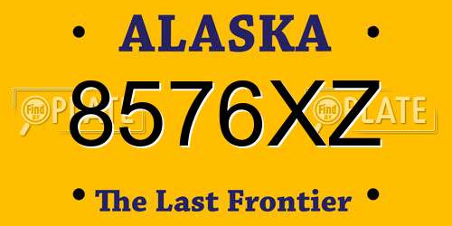 8576XZ Alaska License Plate