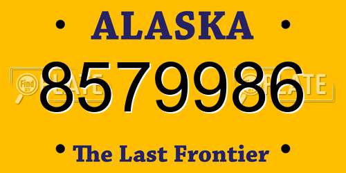 8579986 Alaska License Plate