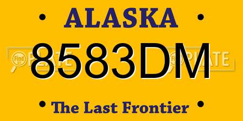 8583DM Alaska License Plate