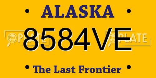 8584VE Alaska License Plate