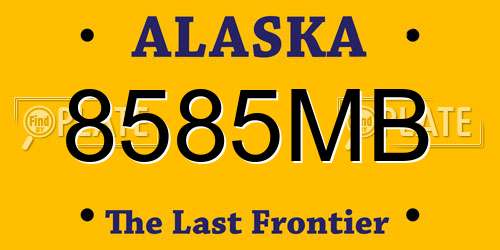 8585MB Alaska License Plate